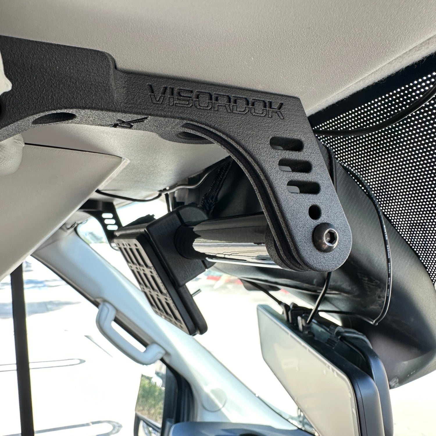 Ford Transit Visor Mount - VISORDOK – Carbon Fiber Mount for Navigation & Devices