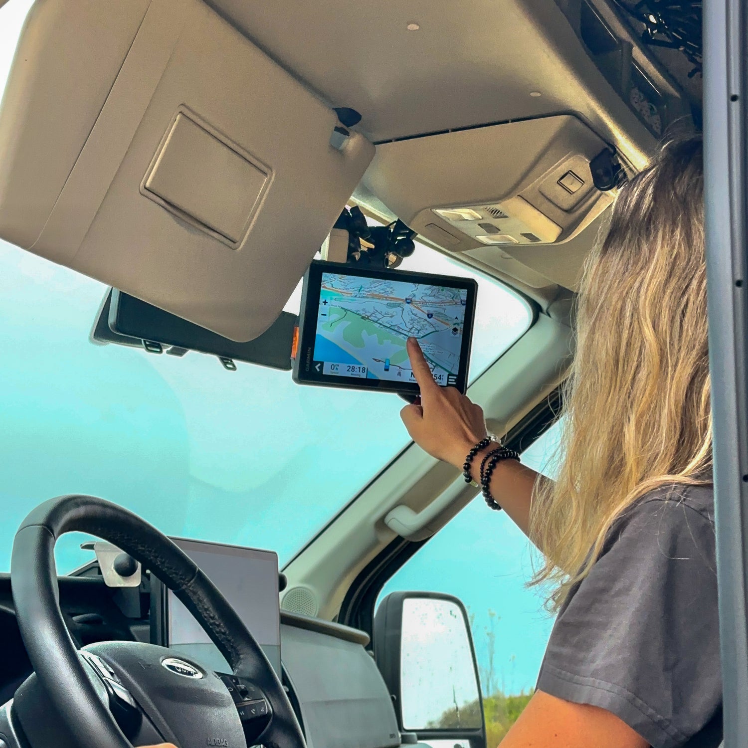 Ford Transit Visor Mount - VISORDOK – Carbon Fiber Mount for Navigation & Devices