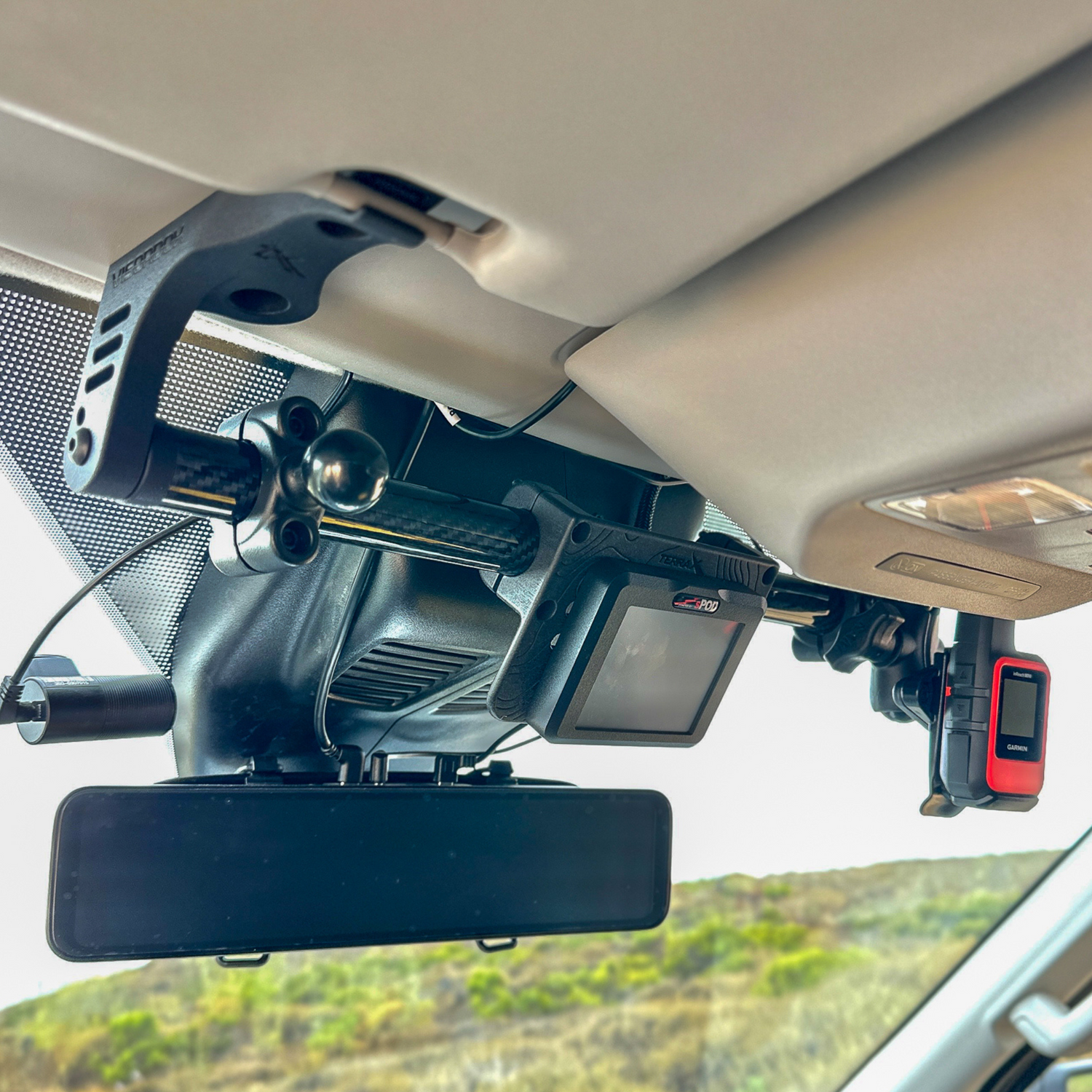 Ford Transit Visor Mount - VISORDOK – Carbon Fiber Mount for Navigation & Devices