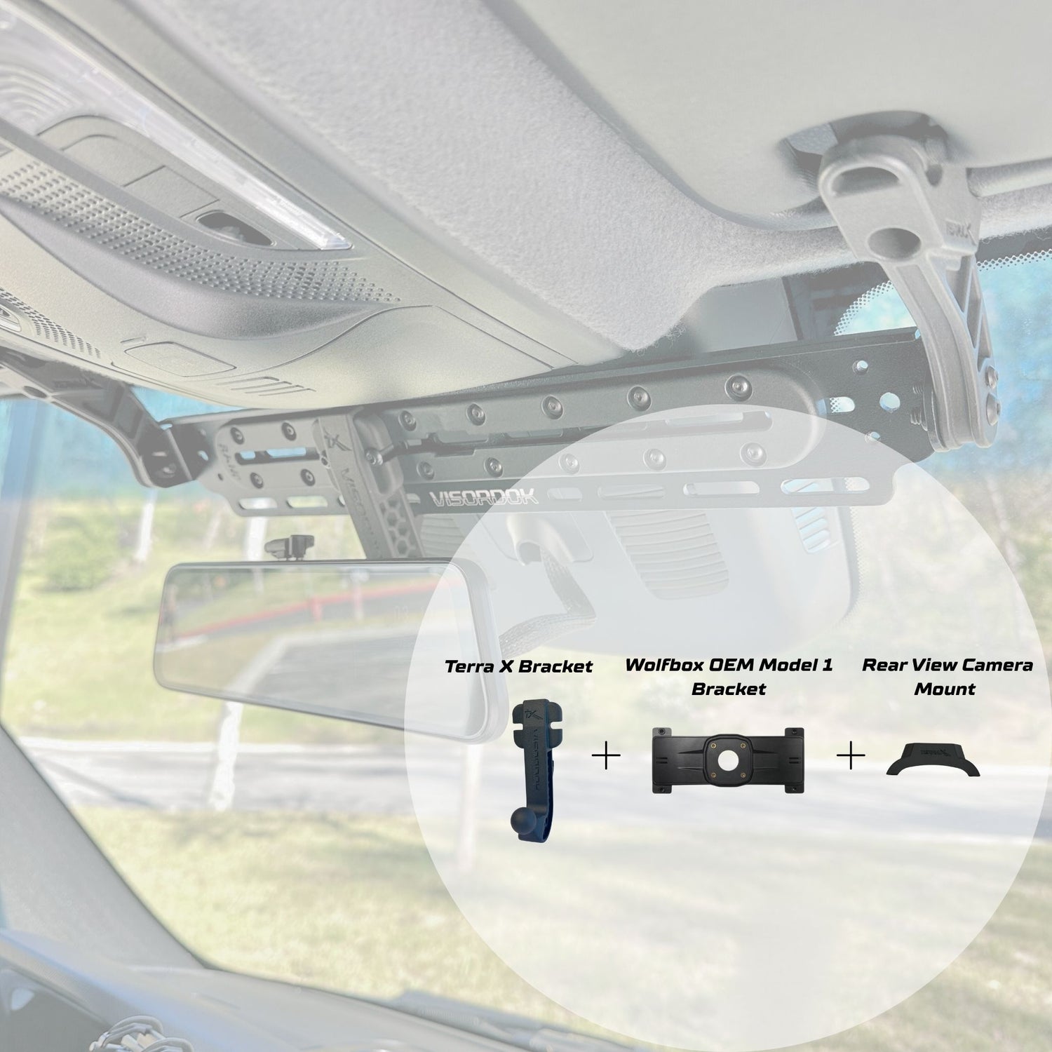 WOLFBOX Dash Cam Visordok Track Mounting Kit