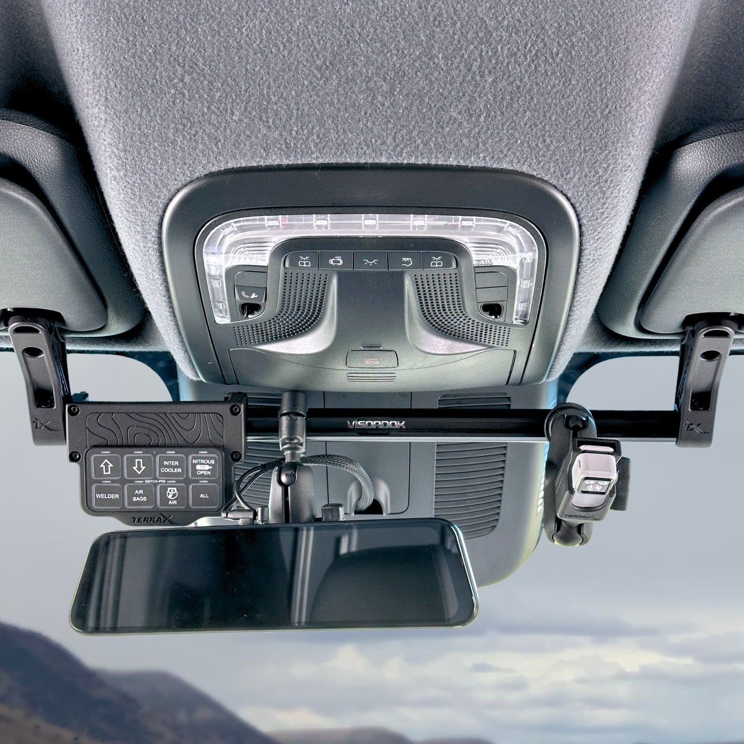 Sprinter Van Visor Tube Mount for Navigation Devices and Accessories – TERRA X Visordok TubeTrak