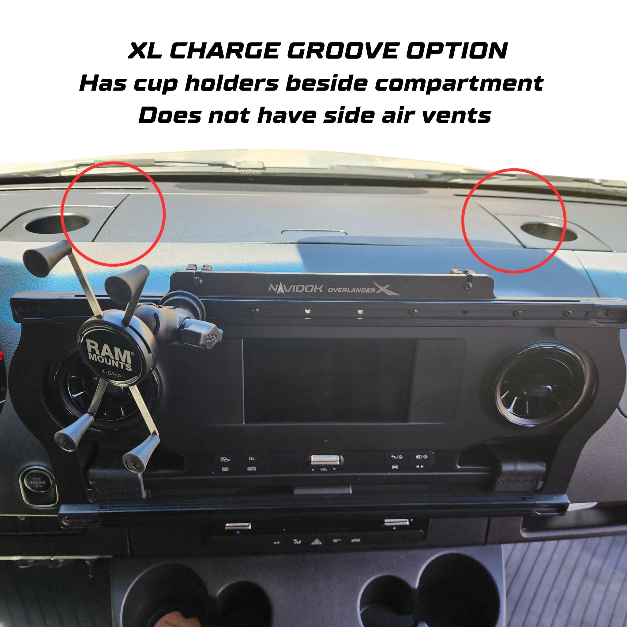 Mercedes Sprinter Dash Console Cable Organizer - XL Charge Groove